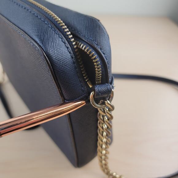 Michael Kors Navy Saffiano Leather Crossbody Bag - Picture 9 of 13